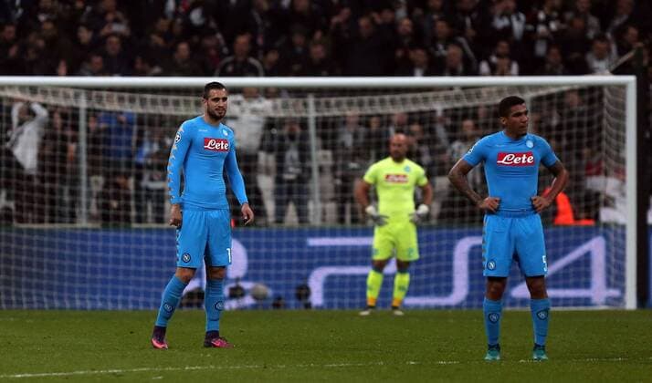 Napoli s Nikola Maksimovic and Allan during a Champions League, group B soccer match, between Napoli and Besiktas at Vodafone Arena in Istanbul, 1st of November, 2016. (  Copyright: TolgaxAdanalix-xDepoxPhotos 15551932