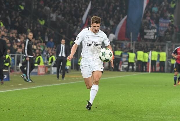01.11.2016 Basel,Schweiz Stadion St.Jakob Park Fussball Champions League 4 Spieltag FC Basel - Paris Saint-Germain Bild zeigt Torschütze Thomas Meunier (PSG) Aktion 