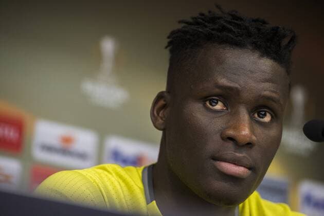 Anderlecht s Kara Mbodji pictured during a press conference PK Pressekonferenz of Belgian first league soccer team RSC Anderlecht, Wednesday 02 November 2016. Tomorrow Anderlecht is playing the fourth game of the group stage of the Europa League competition against German club 1. FSV Mainz 05, in the group C. LAURIExDIEFFEMBACQ  x04970981x