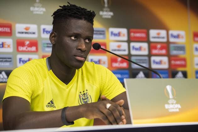 Anderlecht s Kara Mbodji pictured during a press conference PK Pressekonferenz of Belgian first league soccer team RSC Anderlecht, Wednesday 02 November 2016. Tomorrow Anderlecht is playing the fourth game of the group stage of the Europa League competition against German club 1. FSV Mainz 05, in the group C. LAURIExDIEFFEMBACQ  x04970983x