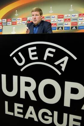 Gent s head coach Hein Vanhaezebrouck pictured during a press conference PK Pressekonferenz of Belgian soccer team KAA Gent, Wednesday 02 November 2016, in Gent. Tomorrow Gent is playing Ukrainian club FC Shakhtar Donetsk in the fourth match of the group stage of the Europa League competition, in Group H. JASPERxJACOBS  x04971037x