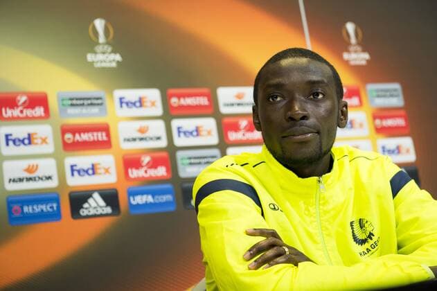 Gent s Nana Asare pictured during a press conference PK Pressekonferenz of Belgian soccer team KAA Gent, Wednesday 02 November 2016, in Gent. Tomorrow Gent is playing Ukrainian club FC Shakhtar Donetsk in the fourth match of the group stage of the Europa League competition, in Group H. JASPERxJACOBS  x04971063x