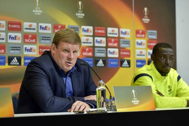 Hein Vanhaezebrouck FOOTBALL : Conference de presse La Gantoise - Ligue Europa - 02 11 2016 Photonews Panoramic 