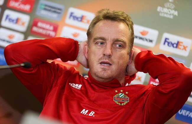 SOCCER - EL, Sassuolo vs Rapid, preview REGGIO EMILIA,ITALY,02.NOV.16 - SOCCER - UEFA Europa League, group stage, US Sassuolo Calcio vs SK Rapid Wien, preview, press conference PK Pressekonferenz of Rapid. Image shows head coach Mike Bueskens (Rapid). Keywords: Wien Energie. GEPAxpictures xPhilippxBrem