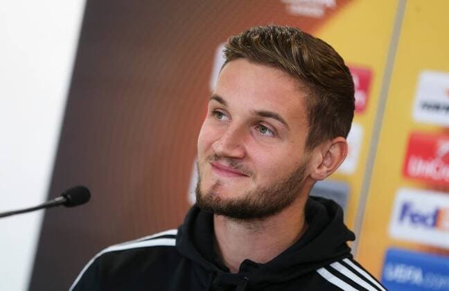 SOCCER - EL, Sassuolo vs Rapid, preview REGGIO EMILIA,ITALY,02.NOV.16 - SOCCER - UEFA Europa League, group stage, US Sassuolo Calcio vs SK Rapid Wien, preview, press conference PK Pressekonferenz of Rapid. Image shows Maximilian Hofmann (Rapid). Keywords: Wien Energie. GEPAxpictures xPhilippxBrem