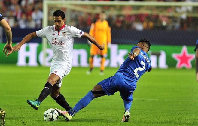Fußball, CL, FC Sevilla - Dinamo Zagreb PARTIDO LIGUILLA CHAMPIONS LEAGUE JORNADA 4, SEVILLAFC- DINAMO ZAGREB, ESTADIO RAMON SANCHEZ PIZJUAN. GANSO FC Sevilla vs Dynamo Kiew - Football Champions League  xJUANxGUERRAx xPARTIDOx