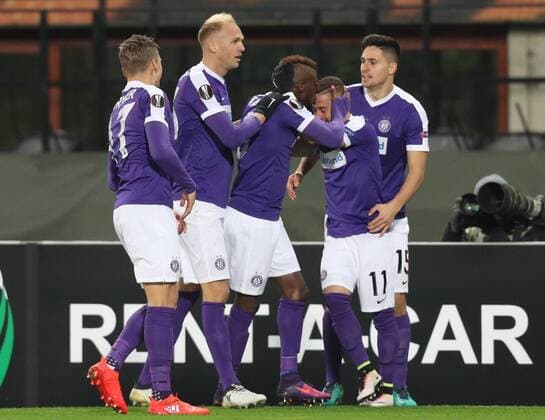 SOCCER - EL, A.Wien vs Roma VIENNA,AUSTRIA,03.NOV.16 - SOCCER - UEFA Europa League, group stage, FK Austria Wien vs AS Roma. Image shows the rejoicing of A.Wien. GEPAxpictures xChristianxOrt