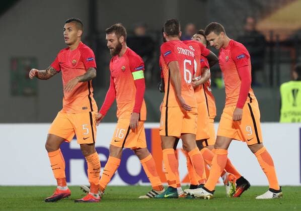 SOCCER - EL, A.Wien vs Roma VIENNA,AUSTRIA,03.NOV.16 - SOCCER - UEFA Europa League, group stage, FK Austria Wien vs AS Roma. Image shows the rejoicing of Roma. GEPAxpictures xChristianxOrt