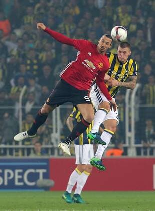 UEFA Europa League Group A day 4 match between Fenerbahce and Manchester United ManU at Ulker Stadium in Istanbul , Turkey , November 03 , 2016. Pictured: Martin Skrtel of Fenerbahce and Zlatan Ibrahimovic of Manchester United. 