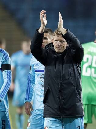 (L-R) Bart Nieuwkoop of Feyenoord, Dirk Kuyt of Feyenoordduring the Europa League group A match between Zorya Luhansk and Feyenoord on Novemer 3, 2016 at the Chernomorets stadium in Odessa, Ukraine. Zorya Luhansk v Feyenoord UEFA Europa League 2016 2017 xVIxxIVx 6516890