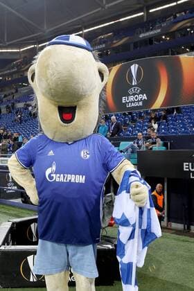 03.11.2016 - Das Schalke Maskottchen Erwin beim Europa League Gruppenspiel (Saison 2016 17) FC Schalke 04 - FK Krasnodar.