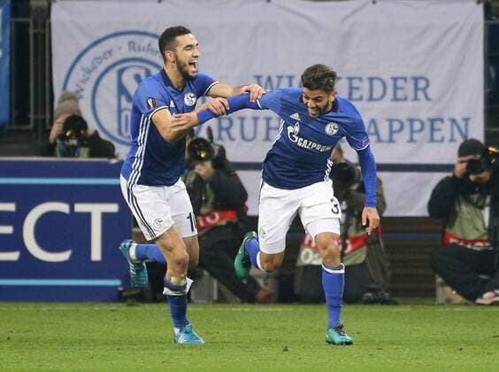 03.11.2016, Fussball UEFA Europa League, 2016 17, 4. Spieltag, FC Schalke 04 - FK Krasnodar, ubel Junior Caicara (Schalke 04), re., und Nabil Bentaleb (Schalke 04)