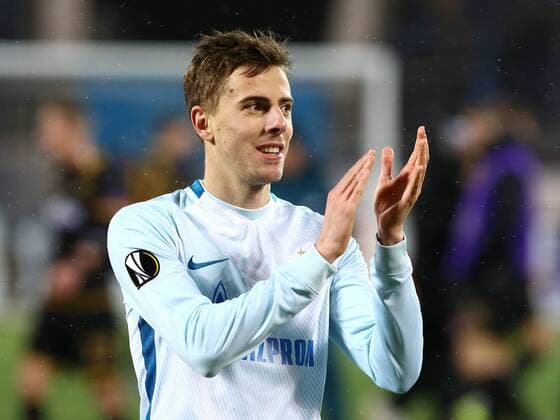 November 03, Russia, St. Petersburg. UEFA Europa League 2016 17- FC Zenit vs FC Dundalk. Player of FC Zenit Luka Djordjevic (77). AlexanderxKulebyakin 