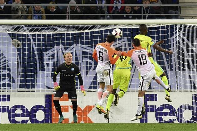 GENT, BELGIUM - NOVEMBER 03 : Taras Stepanenko midfielder of Shakhtar Donetsk scores the 1-3 during the UEFA Europa League match between KAA Gent and FC Shakhtar Donetsk in the Ghelamco Arena stadium on NOVEMBER 03, 2016 in Ghent, Belgium, 16 10 2016 FOOTBALL : La Gantoise v FC Shakhtar Donetsk - Uefa Europa League - 03 11 2016 PHOTONEWS PANORAMIC 