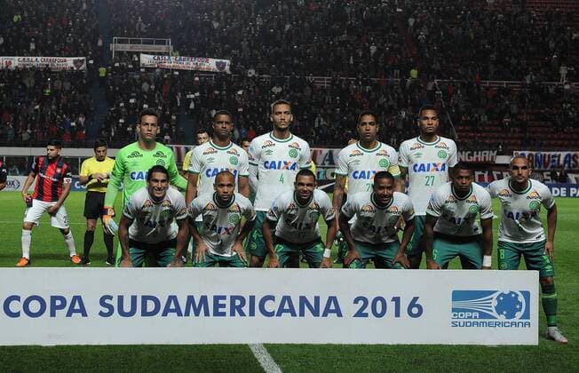 Equipo of Chapecoense. San Lorenzo vs Chapecoense. Copa Sudamericana 2016 - Semifinal. 2 of noviembre of 2016. Estadio: Pedro Bidegain (Buenos Aires, Argentina).