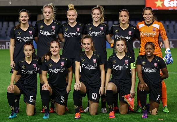 November 9, 2016 - Barcelona, Calatonia, Spain - FC Twente womens team during the Womens Champions League match between FC Barcelona Barca and FC Twente, on 09 november 2016. Barcelona v Twente - Womens Champions League  - ZUMAn230 20161109_zaa_n230_255