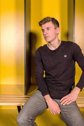 Niklas Hauptmann beim Fotoshooting. Niklas Hauptmann