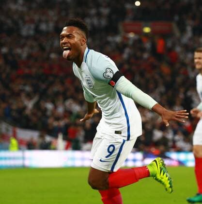England v Scotland - FIFA World Cup WM Weltmeisterschaft Fussball 2018 Qualifier . . London, UK . . 11.11.2016 Daniel Sturridge (E) celebrates scoring a goal for England.1-0 