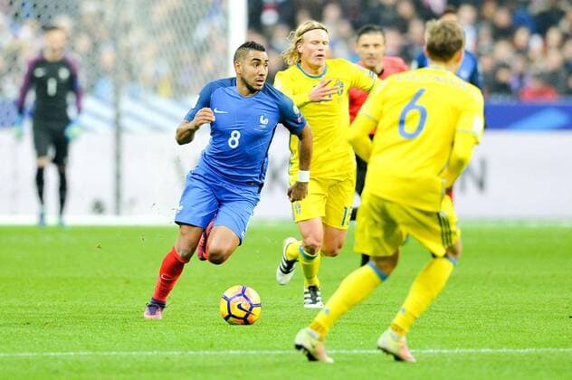 08 DIMITRI PAYET (fra) - 13 Jakob Johansson (sue) FOOTBALL : Frankreich - Schweden Nationalteam Länderspiel - WM Quali - 11 11 2016 FEP Panoramic 