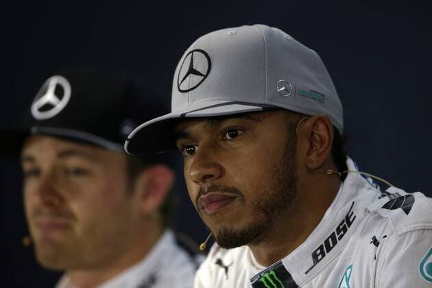 Formel 1, GP Brasilien Brazilian Grand Prix, Sao Paulo 10 - 13 November 2016 12.11.2016 - Qualifying, press conference PK Pressekonferenz Nico Rosberg (GER) Mercedes AMG F1 W07 Hybrid and Lewis Hamilton (GBR) Mercedes AMG F1 W07 Hybrid 