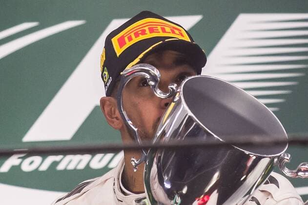 Grande Pr?mio do Brasil de F?rmula 1 2016 SÃO PAULO, SP - 13.11.2016: GRANDE PRÊMIO DO BRASIL DE FÓRMULA 1 2016 - Lewis Hamilton celebrates victory during the Brazil Grand Prix Formula 1 in 2016 held at the Interlagos Circuit on Sunday. (Photo: Victor Eleutério Fotoarena) x1229654x  VictorxEleutério