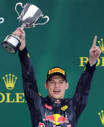 Grande Pr?mio do Brasil de F?rmula 1 2016 SÃO PAULO, SP - 13.11.2016: GRANDE PRÊMIO DO BRASIL DE FÓRMULA 1 2016 - Max Verstappen (NED) Red Bull Racing up the third trofel during the Brazil Grand Prix Formula 1 in 2016 held at the Interlagos Circuit on Sunday. (Photo: Rodolfo Buhrer La Imagem Fotoarena) x1229753x  RodolfoxBuhrer