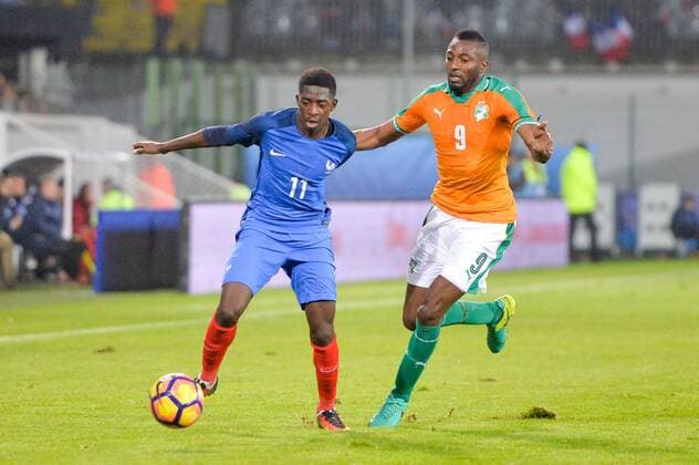 11 OUSMANE DEMBELE (fra) - 09 Wilfried Kanon (civ) Fußball FOOTBALL : Frankreich - Elfenbeinküste Nationalteam Länderspiel - 15 11 2016 AnthonyBIBARD FEPx 