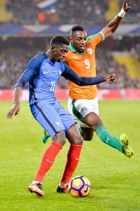 11 OUSMANE DEMBELE (fra) - 09 Wilfried Kanon (civ) Fußball FOOTBALL : Frankreich - Elfenbeinküste Nationalteam Länderspiel - 15 11 2016 AnthonyBIBARD FEPx 