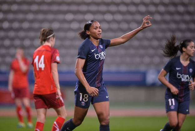 Marie Laure Delie (psg) FOOTBALL : Paris SG vs WFC Biik Kazygurt - - Champions League Damen Frauenfussball - 17 11 2016 AnthonyBIBARD FEP Panoramic 