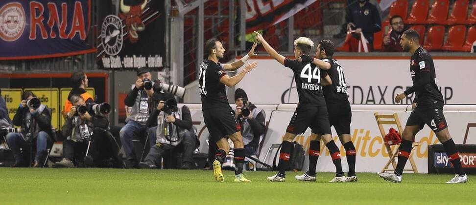 Foto : Torjubel bei Kevin Kampl ( Leverkusen ) Fussball 1. Bundesliga , am Fr. 18.11.2016 Bayer 04 Leverkusen - Leipzig