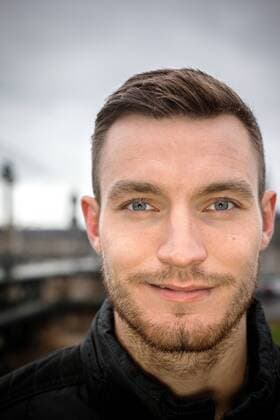 Florian Ballas beim Fotoshooting für das Stadionheft Kreisel. Florian Ballas