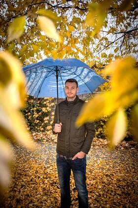 Florian Ballas beim Fotoshooting für das Stadionheft Kreisel. Florian Ballas