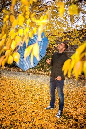 Florian Ballas beim Fotoshooting für das Stadionheft Kreisel. Florian Ballas