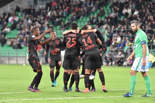 Jubel Valentin Eysseric (nice) FOOTBALL : Saint Etienne vs Nice - Ligue 1 - 20 11 2016 FredericChambert 