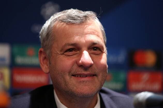 PXL_Olympique Lyonnais press conference PK Pressekonferenz 21.11.2016., hotel Westin, Zagreb, Croatia - Lyon manager Bruno Genesio during a press conference prior to the UEFA Champions League group H - matchday 5 match between Dinamo Zagreb and Lyon.  AntoxMagzan PIXSELL