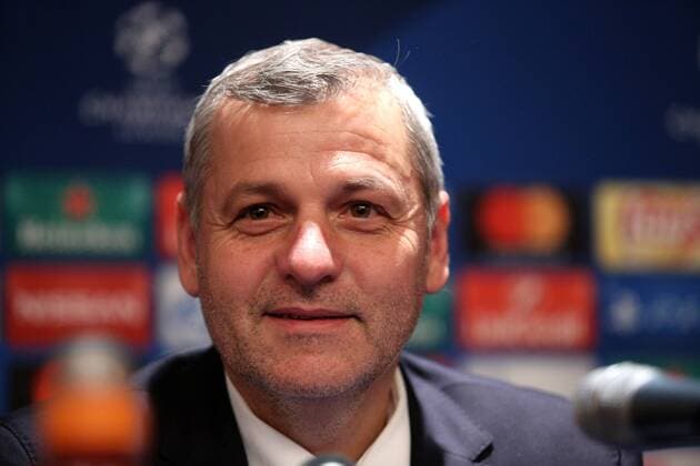 PXL_Olympique Lyonnais press conference PK Pressekonferenz 21.11.2016., hotel Westin, Zagreb, Croatia - Lyon manager Bruno Genesio during a press conference prior to the UEFA Champions League group H - matchday 5 match between Dinamo Zagreb and Lyon.  AntoxMagzan PIXSELL
