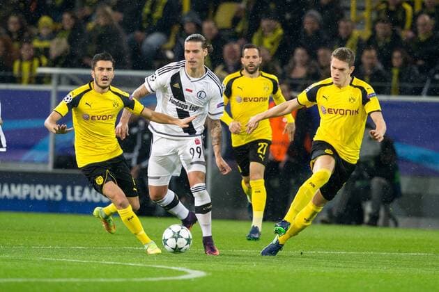 Fußball, CL, Borussia Dortmund - Legia Warschau CL 2016 17 Borussia vs Legia Champions League group stage Borussia Dortmund vs. Legia Warszawa on November 22, 2016 in Dortmund, Germany In the picture: Aleksandar Prijovic  EN_01235625_0002