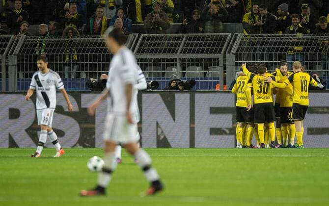 2016.11.22 , Football UEFA Champions League Season 2016 2017 Borussia Dortmund - Legia Warszawa Marco Reus goal celebration  20161122PF_RO0270