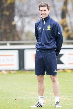 Fußball, EL, Training KAA Gent Gent s Hannes Van der Bruggen pictured during a training session of Belgian soccer team KAA Gent, Wednesday 23 November 2016, in Gent. Tomorrow Gent is playing the fifth game of the group stage of the Europa League competition against Portuguese team SC Braga, in the grou^p H. JASPERxJACOBS  x04981057x