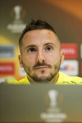 Fußball, EL, PK KAA Gent Gent s Danijel Milicevic pictured during a press conference PK Pressekonferenz of Belgian soccer team KAA Gent, Wednesday 23 November 2016, in Gent. Tomorrow Gent is playing the fifth game of the group stage of the Europa League competition against Portuguese team SC Braga, in the group H. JASPERxJACOBS  x04981255x
