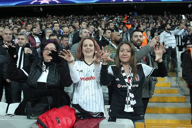 UEFA Champions League Group B match between Besiktas and Benfica at Vodafone Arena in Istanbul , Turkey ,November 23 , 2016. Pictured Fans of Besiktas. 
