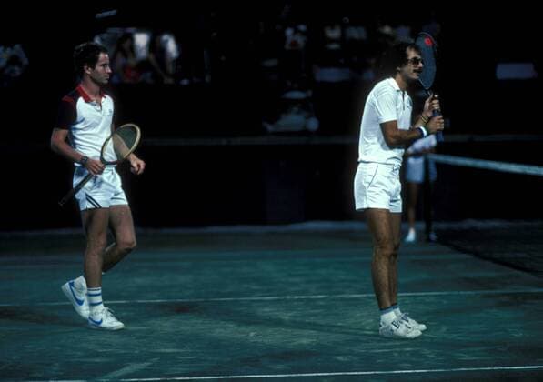 July 21, 2008 - 12401.CARLOS SANTANA AND JOHN MCENROE PLAYING TENNIS 08-1982. JIM COLBURN- - 1982 CARLOS SANTANA - ZUMAg49_ 20080721_gaf_g49_006