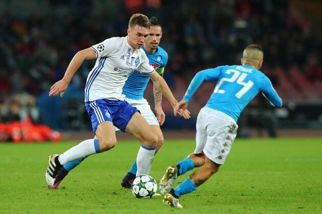 Serhiy Sydorchuk Dynamo Kiev, Lorenzo Insigne Napoli Napoli 23-11-2016 Stadio San Paolo Football Calcio UEFA Champions League 2016 2017 Group B. SSC Napoli vs. Dynamo Kiev cesarexpurini