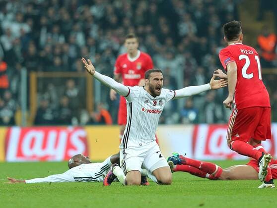 UEFA Champions League Group B match between Besiktas and Benfica at Vodafone Arena in Istanbul , Turkey ,November 23 , 2016. Final Score : Besiktas 3 - Benfica 3 Pictured: Cenk Tosun of Besiktas . 