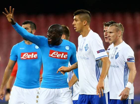 November 23, 2016 - Naples, Italy - Kalidou Koulibaly (N) during the UEFA Champions League match between SSC Napoli and FC Dynamo Kyiv at Stadio San Paolo on November 23, 2016 in Naples. SSC Napoli v FC Dynamo Kyiv - UEFA Champions League  - ZUMAn230 20161123_zaa_n230_208