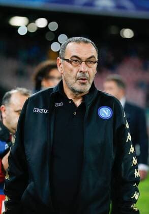 November 23, 2016 - Naples, Italy - Napoli s coach from Italy Maurizio Sarri looks on before the UEFA Champions League football match Napoli vs Dynamo Kiev on November 23, 2016 at the San Paolo stadium in Naples. SSC Napoli v FC Dynamo Kyiv - UEFA Champions League  - ZUMAn230 20161123_zaa_n230_239