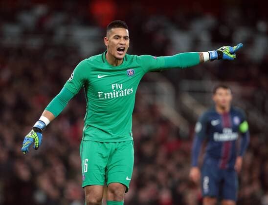 November 23, 2016 - London, England, United Kingdom - Alphonse Areola of Paris Saint-Germain during UEFA Champions League Group A match between Arsenal against Paris Saint-Germain at Emirates Stadium on November 23, 2016 in London, England. Arsenal FC v Paris Saint-Germain - UEFA Champions League  - ZUMAn230 20161123_zaa_n230_275
