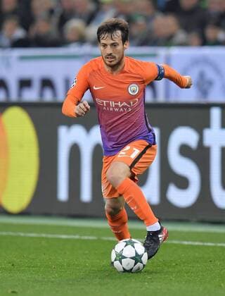 23.11.2016, Fussball UEFA Champions League 2016 17, Vorrunde, 5. Spieltag, Borussia Moenchengladbach - Manchester City 1:1, David Silva (Manchester City)