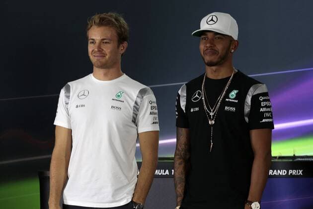 Abu Dhabi Grand Prix, UAE 24 - 27 November 2016 24.11.2016 - press conference PK Pressekonferenz Nico Rosberg (GER) Mercedes AMG F1 W07 Hybrid and Lewis Hamilton (GBR) Mercedes AMG F1 W07 Hybrid 