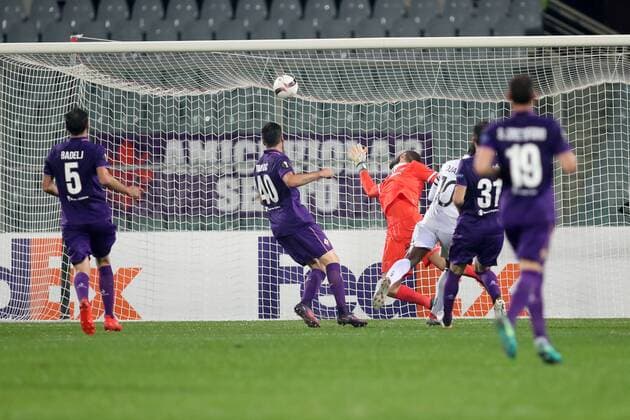 Il gol di Djalma Campos Paok Goal Celebration Paok Firenze 24-11-2016 Stadio Artemio Franchi Europa League Fiorentina - Paok Foto Luca Pagliaricci Insidefoto LucaxPagliaricci